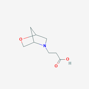molecular formula C8H13NO3 B1473848 3-(2-Oxa-5-azabicyclo[2.2.1]heptan-5-yl)propanoic acid CAS No. 1779858-49-9