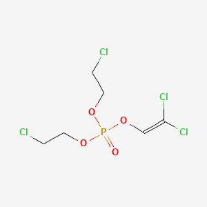 molecular formula C6H9Cl4O4P B14738484 Phosphoric acid, bis(2-chloroethyl) 2,2-dichlorovinyl ester CAS No. 5266-08-0