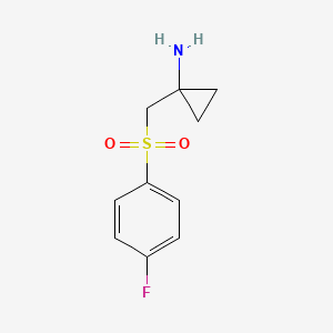 molecular formula C10H12FNO2S B1473849 1-(4-Fluorobenzenesulfonylmethyl)-cyclopropylamine CAS No. 1780876-31-4