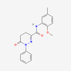 molecular formula C19H19N3O3 B14738500 N-(2-Methoxy-5-methylphenyl)-6-oxo-1-phenyl-1,4,5,6-tetrahydropyridazine-3-carboxamide CAS No. 5276-50-6