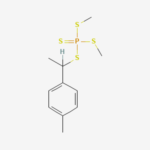 molecular formula C11H17PS4 B14738553 Dimethyl 1-(4-methylphenyl)ethyl tetrathiophosphate CAS No. 5418-88-2