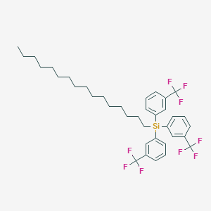 molecular formula C37H45F9Si B14738579 Hexadecyltris[3-(trifluoromethyl)phenyl]silane CAS No. 6623-65-0