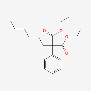 molecular formula C19H28O4 B14738603 Diethyl hexyl(phenyl)propanedioate CAS No. 5243-35-6