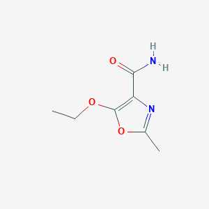 molecular formula C7H10N2O3 B14738678 5-Ethoxy-2-methyloxazole-4-carboxamide 