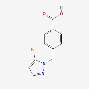 molecular formula C11H9BrN2O2 B1473868 4-((5-bromo-1H-pyrazol-1-yl)methyl)benzoic acid CAS No. 1616099-11-6