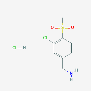 molecular formula C8H11Cl2NO2S B1473871 (3-Chloro-4-methanesulfonylphenyl)methanamine hydrochloride CAS No. 106737-87-5