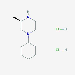 molecular formula C11H24Cl2N2 B1473872 (R)-1-Cyclohexyl-3-methyl-piperazine dihydrochloride CAS No. 1187928-07-9