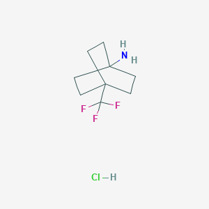 molecular formula C9H15ClF3N B1473873 4-(Trifluoromethyl)bicyclo[2.2.2]octan-1-amine hydrochloride CAS No. 22189-91-9