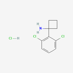 molecular formula C10H12Cl3N B1473875 1-(2,6-Dichlorophenyl)cyclobutanamine Hydrochloride CAS No. 1803598-02-8