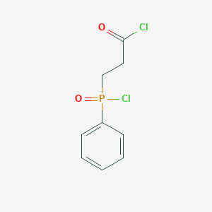 molecular formula C9H9Cl2O2P B14738770 Propanoyl chloride, 3-(chlorophenylphosphinyl)- CAS No. 2071-68-3