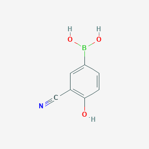 molecular formula C7H6BNO3 B1473878 (3-氰基-4-羟基苯基)硼酸 CAS No. 1637208-14-0