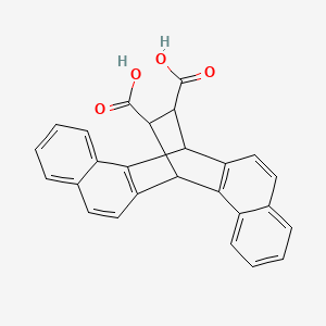 molecular formula C26H18O4 B14738810 hexacyclo[10.10.2.02,11.03,8.013,22.014,19]tetracosa-2(11),3,5,7,9,13(22),14,16,18,20-decaene-23,24-dicarboxylic acid CAS No. 4665-48-9
