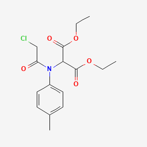molecular formula C16H20ClNO5 B14738834 Diethyl [(chloroacetyl)(4-methylphenyl)amino]propanedioate CAS No. 5634-76-4