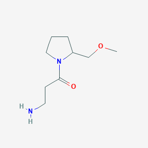 molecular formula C9H18N2O2 B1473886 3-Amino-1-(2-(methoxymethyl)pyrrolidin-1-yl)propan-1-one CAS No. 1538967-39-3