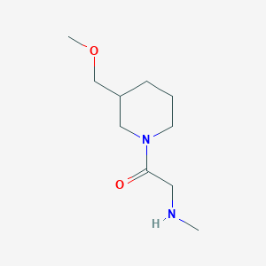 molecular formula C10H20N2O2 B1473888 1-(3-(Methoxymethyl)piperidin-1-yl)-2-(methylamino)ethan-1-one CAS No. 1508174-35-3