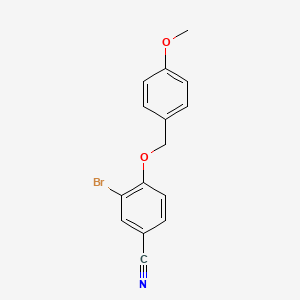 B1473893 3-Bromo-4-(4-methoxybenzyloxy)-benzonitrile CAS No. 1548389-21-4