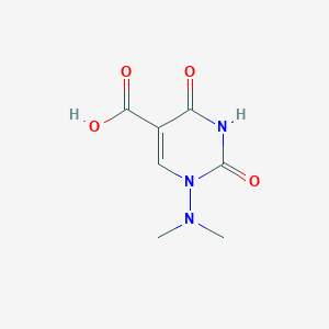 molecular formula C7H9N3O4 B1473895 1-(Dimethylamino)-2,4-dioxo-1,2,3,4-tetrahydropyrimidine-5-carboxylic acid CAS No. 1558263-40-3