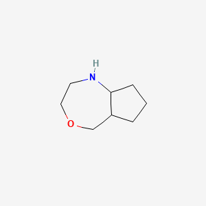 molecular formula C8H15NO B1473896 octahydro-1H-cyclopenta[e][1,4]oxazepine CAS No. 1555177-41-7