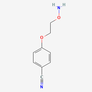 molecular formula C9H10N2O2 B1473900 4-[2-(Aminooxy)ethoxy]benzonitrile CAS No. 1448673-15-1