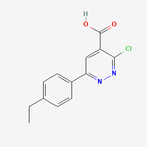 molecular formula C13H11ClN2O2 B1473908 3-Chloro-6-(4-ethylphenyl)pyridazine-4-carboxylic acid CAS No. 1504424-51-4