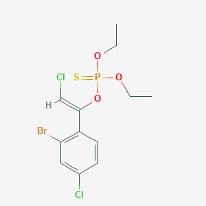 molecular formula C12H14BrCl2O3PS B14739095 O-(1-(4-Bromo-2-chlorophenyl)-2-chloroethenyl) O,O-diethyl phosphorothioate CAS No. 2082-40-8