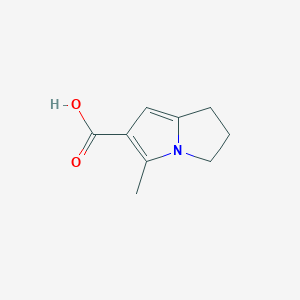 molecular formula C9H11NO2 B1473910 5-methyl-2,3-dihydro-1H-pyrrolizine-6-carboxylic acid CAS No. 1504054-08-3