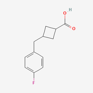 B1473912 3-[(4-Fluorophenyl)methyl]cyclobutane-1-carboxylic acid CAS No. 1399654-58-0