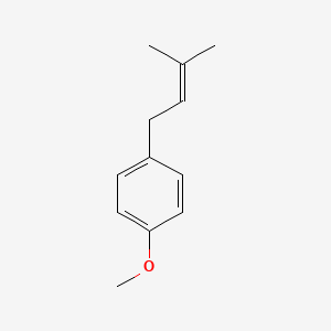 molecular formula C12H16O B14739221 Benzene, 1-methoxy-4-(3-methyl-2-butenyl)- CAS No. 4957-18-0