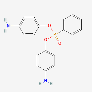 molecular formula C18H17N2O3P B14739255 Phosphonic acid, phenyl-, bis(4-aminophenyl) ester CAS No. 2420-91-9