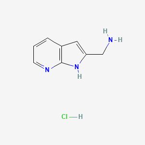 molecular formula C8H10ClN3 B1473928 (1H-Pyrrolo[2,3-b]pyridin-2-yl)methanamine hydrochloride CAS No. 1788054-88-5