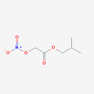 molecular formula C6H11NO5 B14739292 Glycolic acid, nitrate, isobutyl ester CAS No. 5426-54-0