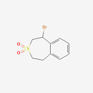 molecular formula C10H11BrO2S B14739299 1-Bromo-1,2,4,5-tetrahydro-3-benzothiepine 3,3-dioxide CAS No. 5411-92-7