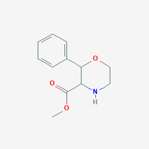 molecular formula C12H15NO3 B1473930 methyl 2-phenylmorpholine-3-carboxylate CAS No. 50784-55-9