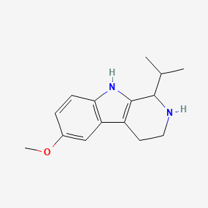 molecular formula C15H20N2O B14739314 9H-Pyrido(3,4-b)indole, 1,2,3,4-tetrahydro-1-isopropyl-6-methoxy- CAS No. 5684-65-1