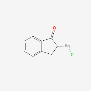 molecular formula C9H7ClHgO B14739315 Chloro-(3-oxo-1,2-dihydroinden-2-yl)mercury CAS No. 5150-56-1
