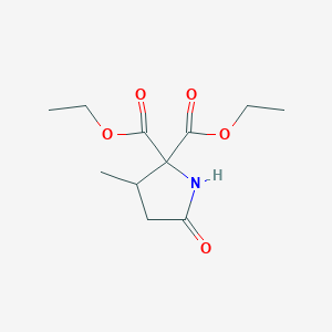 molecular formula C11H17NO5 B14739345 Diethyl 3-methyl-5-oxopyrrolidine-2,2-dicarboxylate CAS No. 2446-12-0