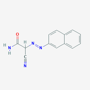 molecular formula C13H10N4O B14739363 2-Cyano-2-[(e)-naphthalen-2-yldiazenyl]acetamide CAS No. 6317-98-2