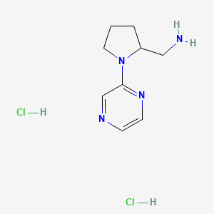 (1-(Pyrazin-2-yl)pyrrolidin-2-yl)methanamine dihydrochloride
