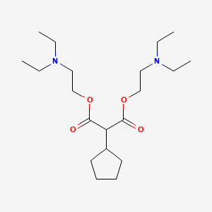 molecular formula C20H38N2O4 B14739426 Bis(2-diethylaminoethyl) 2-cyclopentylpropanedioate CAS No. 6315-75-9