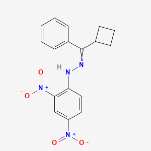 molecular formula C17H16N4O4 B14739522 N-[[cyclobutyl(phenyl)methylidene]amino]-2,4-dinitroaniline CAS No. 5231-85-6