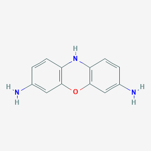 molecular formula C12H11N3O B14739577 10H-Phenoxazine-3,7-diamine CAS No. 4935-76-6
