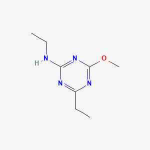 molecular formula C8H14N4O B14739627 N,4-Diethyl-6-methoxy-1,3,5-triazin-2-amine CAS No. 5248-48-6