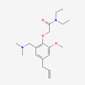 molecular formula C19H30N2O3 B14739707 Acetamide, 2-((4-allyl-2-(dimethylamino)-6-methoxy-o-tolyl)oxy)-N,N-diethyl- CAS No. 2281-44-9