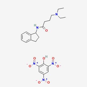 molecular formula C23H29N5O8 B14739715 N-(2-Diethylaminobutyryl)-1-indanamine picrate CAS No. 6520-59-8