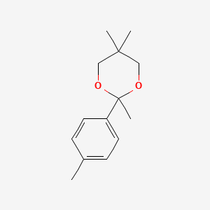 molecular formula C14H20O2 B14739796 2,5,5-Trimethyl-2-(4-methylphenyl)-1,3-dioxane CAS No. 6340-94-9