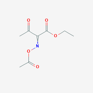 molecular formula C8H11NO5 B14739801 Ethyl 2-[(acetyloxy)imino]-3-oxobutanoate CAS No. 6267-89-6