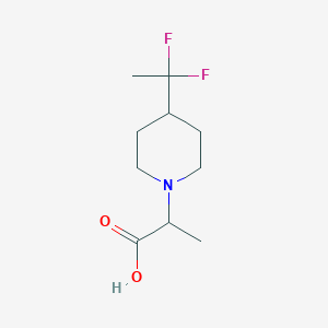 molecular formula C10H17F2NO2 B1473987 2-(4-(1,1-Difluoroethyl)piperidin-1-yl)propanoic acid CAS No. 1949815-71-7