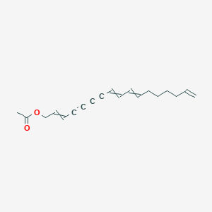 molecular formula C19H22O2 B14739896 Heptadeca-2,8,10,16-tetraen-4,6-diynyl acetate CAS No. 5059-56-3