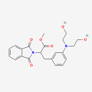 molecular formula C22H24N2O6 B14739945 Methyl 3-{3-[bis(2-hydroxyethyl)amino]phenyl}-2-(1,3-dioxo-1,3-dihydro-2h-isoindol-2-yl)propanoate CAS No. 5461-88-1