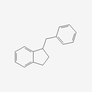 molecular formula C16H16 B14739946 1-Benzyl-2,3-dihydro-1h-indene CAS No. 4831-01-0